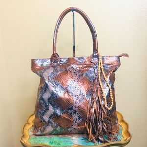 Lionel Tote Snakeskin  Handbag